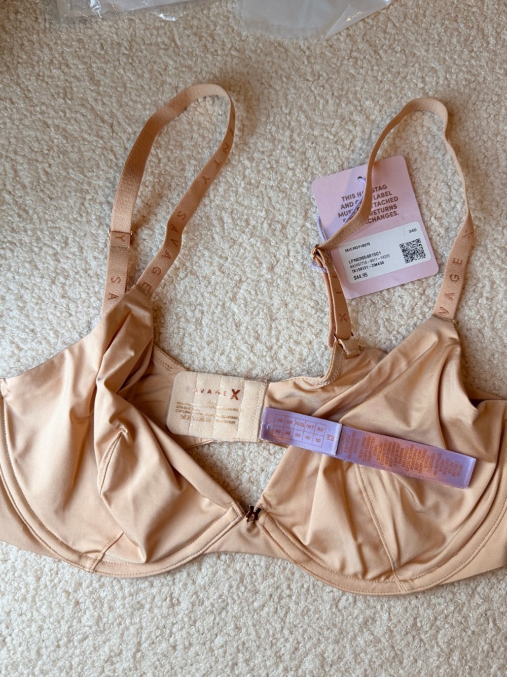 Savage X Fenty Nude Beige Underwire Bra
